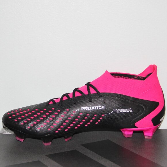 Adidas Predator Accuracy .1 FG Soccer Cleats Mens 5.5-8.5 Black Pink White - Picture 3 of 7